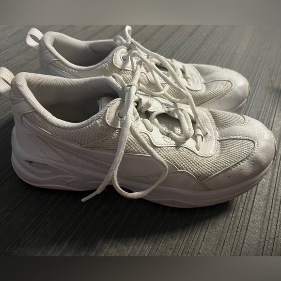Woman's Puma White Athletic Sneakers - Picture 2 of 4
